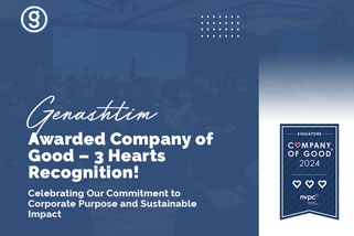 Genashtim Receives Esteemed “Company of Good” Recognition from Singapore’s National Volunteer and Philanthropy Centre